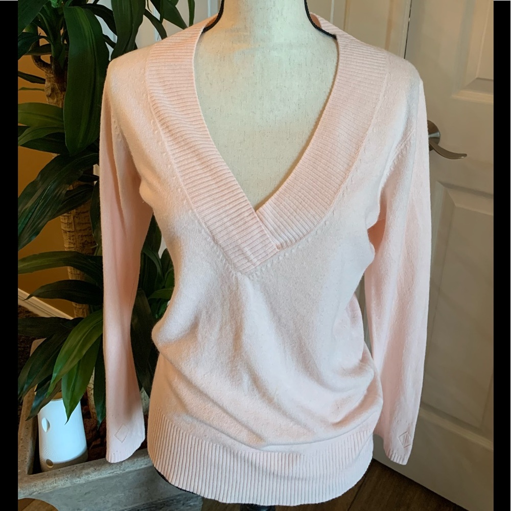 🎉HP🎉Taylor Marcus Soft Peach V-Neck Sweater
